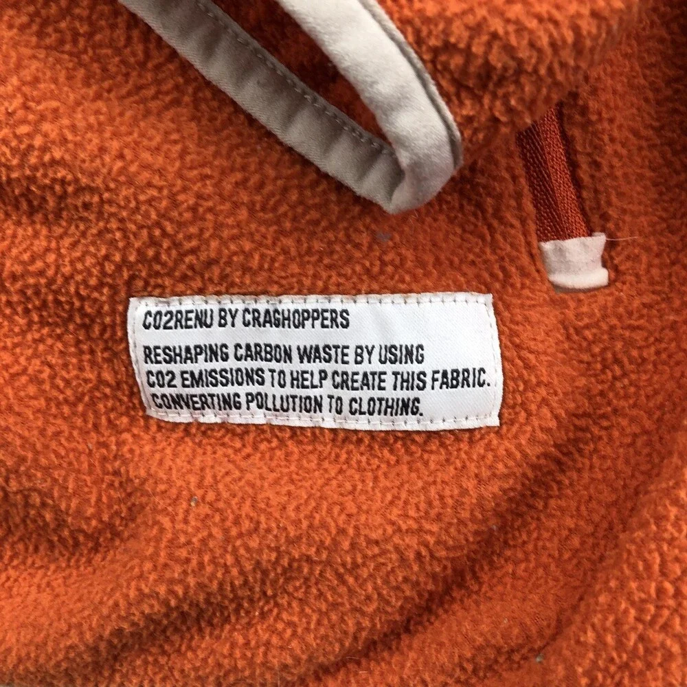 Craghoppers Jacket Womens Small Orange Half Zip Fleece Hiking Pullover Top - Picture 5 of 10